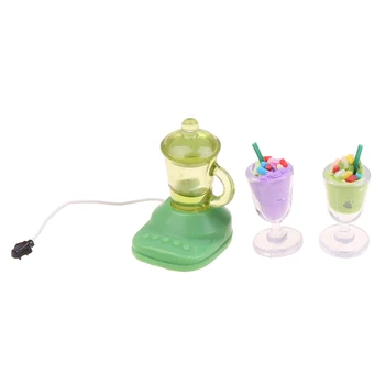 1:12 Evcilik Minyatür Aletleri Meyve Suyu Dondurma Makinesi Sıkacağı İçecek Bardağı Bebek Mutfak Mağaza Ticari Oyun Evi Oyuncak