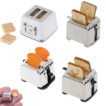 1/12 Ölçekli Dollhouse ekmek Makinesi Tost Minyatür Sevimli Süslemeleri Tost Dollhouse Mini Aksesuarları 4 Stilleri
