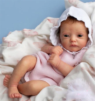 19 İnç Yeniden Doğmuş Bebek Kiti Büyük Gözler Yumuşak Dokunmatik Yenidoğan Bebek Boyutu Vinil Bitmemiş Boyasız Bebek Parçaları Vücut DIY doğum günü hediyesi
