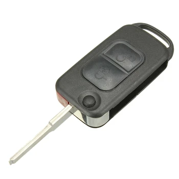 2 Düğme Çevirme Uzaktan Anahtar Kutu HU64 Blade FOB Mercedes Benz için Bir Ces W168 W202 Araba