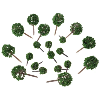20 adet / grup Mini Bitki Örtüsü Askeri Simülasyon Sahne Kum Masa Peyzaj Ağacı Modeli Malzeme Bebek Aksesuarları