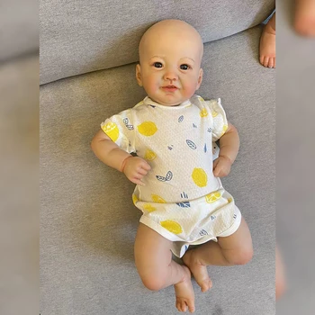 50cm Yeniden Doğmuş Bebek Bebek JOSHİ Bitmiş Bebek Bezi Vücut El boyalı Bebe Bebek 3D Cilt Çoklu Katmanlar Boyama Görünür Damarlar