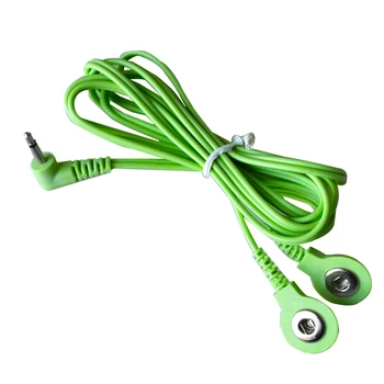 6 Adet / grup 2.5 MM 2 in 1 Kafa Elektrot Teller Bağlantı Kabloları Dijital ONLARCA Makine Masajı Renk Yeşil