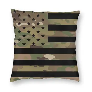 ABD Bayrağı Askeri Kamuflaj Ordu Camo Yastık Yumuşak polyester Yastık Kılıfı Hediye Atmak Yastık Kılıfı Kapak Ev 45 * 45 cm