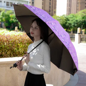 Anti Yağmur Yağmur Şemsiye Çiçek Koruma Desen Kemikleri 10 Şemsiye Kadın Katlanır Renk Boyutu Güneş 4 Büyük plaj şemsiyesi UV