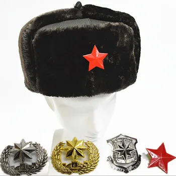 lei feng şapka yetişkin askeri şapka deri kış şapka kalın kış kürk şapka askeri cosplay aksesuarları
