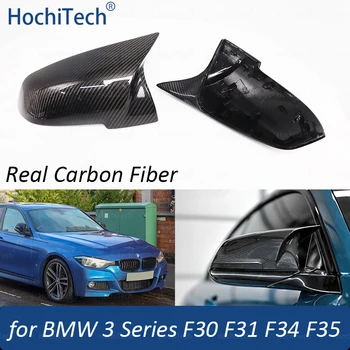 M Bak dikiz aynası Kapağı Kapağı Gerçek Karbon Fiber BMW 3 serisi için F30 f31 F34 F35 316i 318i 320i 328i 330i 335i 340i 316d 318d