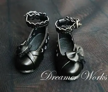 Siyah Koleksiyonu MSD SD 1/4 BJD Obitsu Bebek Çiçek dantel yay rahat ayakkabılar Modeli