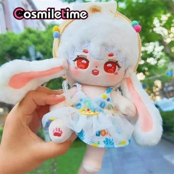 Stokta Hiçbir nitelikleri Tavşan 20 cm Peluş Plushie Bebek Oyuncak Dolması Elbise Up Cosplay Anime Figürü Oyuncak Noel Hediyeler WEN