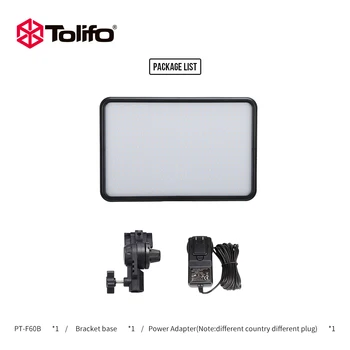 Tolifo PT-F60B 600 adet LED Video ışık paneli, bi-renk dim Ultra parlak lamba CRI 95+ DSLR kamera için fotoğraf çekim