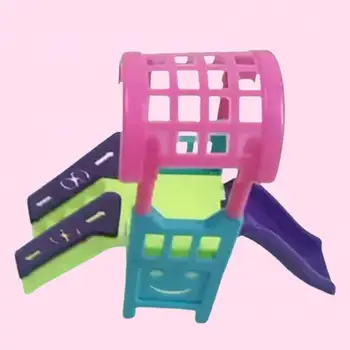 Yaratıcı Plastik Anti-scratch Dollhouse Dekorasyon Oyun Alanı Oyuncak Erkek Kız Minyatür Slayt Slayt Oyuncak