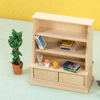 1:12 Evcilik Minyatür Kitaplık Soyunma depolama dolabı Mobilya Modeli Çalışma Oturma Odası Dekor Kitaplık Dollhouse Aksesuarları 1
