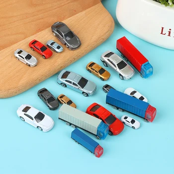 1 adet 1: 100-200 Evcilik Minyatür Araba Kamyon Konteyner Model Araba Oyuncak Bebek Dekor Oyuncak Yeni Minyatür Araba Kamyon 1