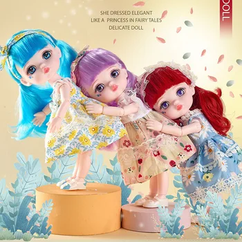 24cm Anime Bebek Tam Set 23 Eklemler Hareketli Sevimli Kız Etek ile Giyinmek oyuncak Çocuk Hediyeler için Dahil Değildir Kutusu 1