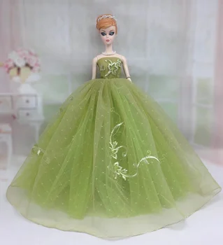 1: 6 Pembe Çiçek düğün elbisesi Barbie Bebek Giysileri Elbise Prenses Kıyafetler gece elbisesi 1/6 BJD Bebek Aksesuar Oyuncaklar Kız Hediye 4